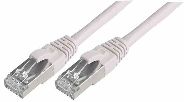 CONNECTIX Cavo Ethernet Patch Cat6a SFTP, 5m, Bianco, RJ45 Maschio a Maschio