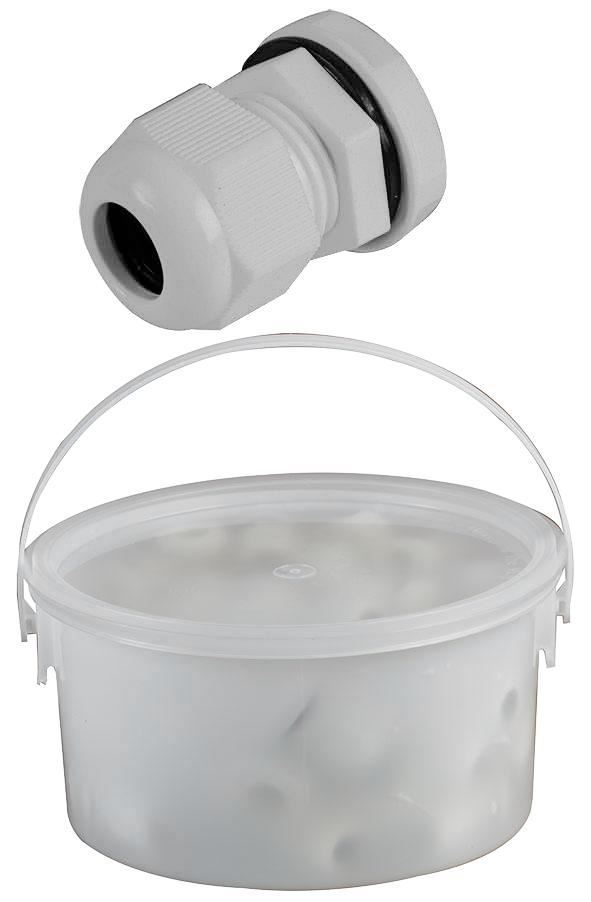 Concordia Technologies Pasacables de Nylon M20 Blanco (Lote de 50)