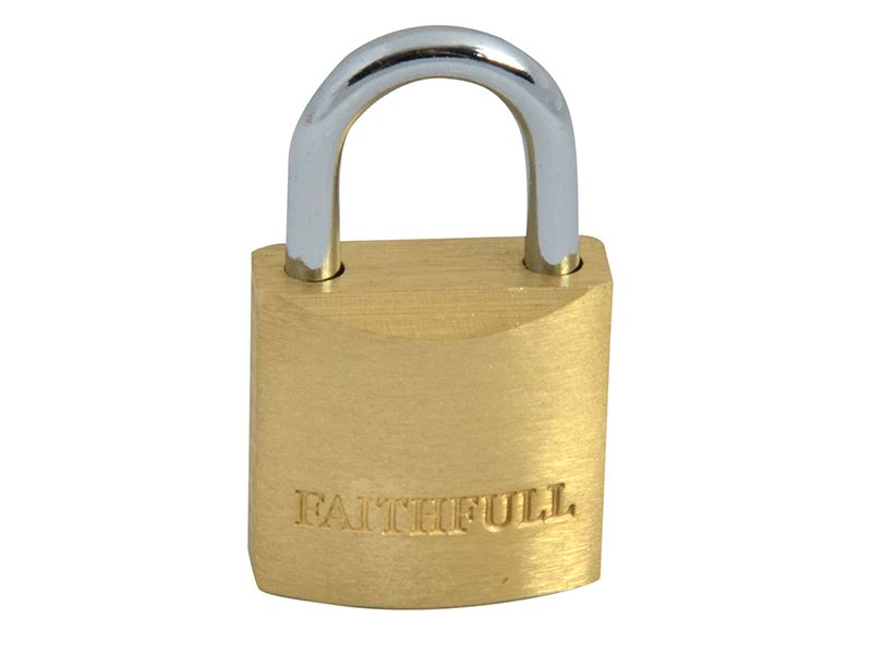Faithfull מנעול פליז 20 מ'מ עם 3 מפתחות