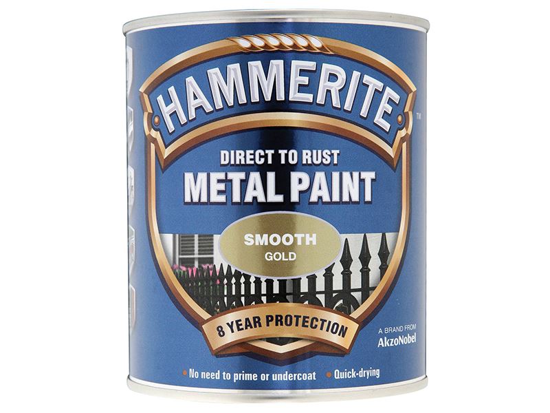 Hammerite Smooth Finish Metaalverf - Goud, 750ml