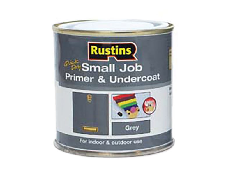 Rustins Quick Dry Small Job Primer & Undercoat, Grey, 250ml
