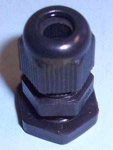 PRO POWER - Gland Kabel Nylon M12 IP68 Hitam - Pek Tunggal