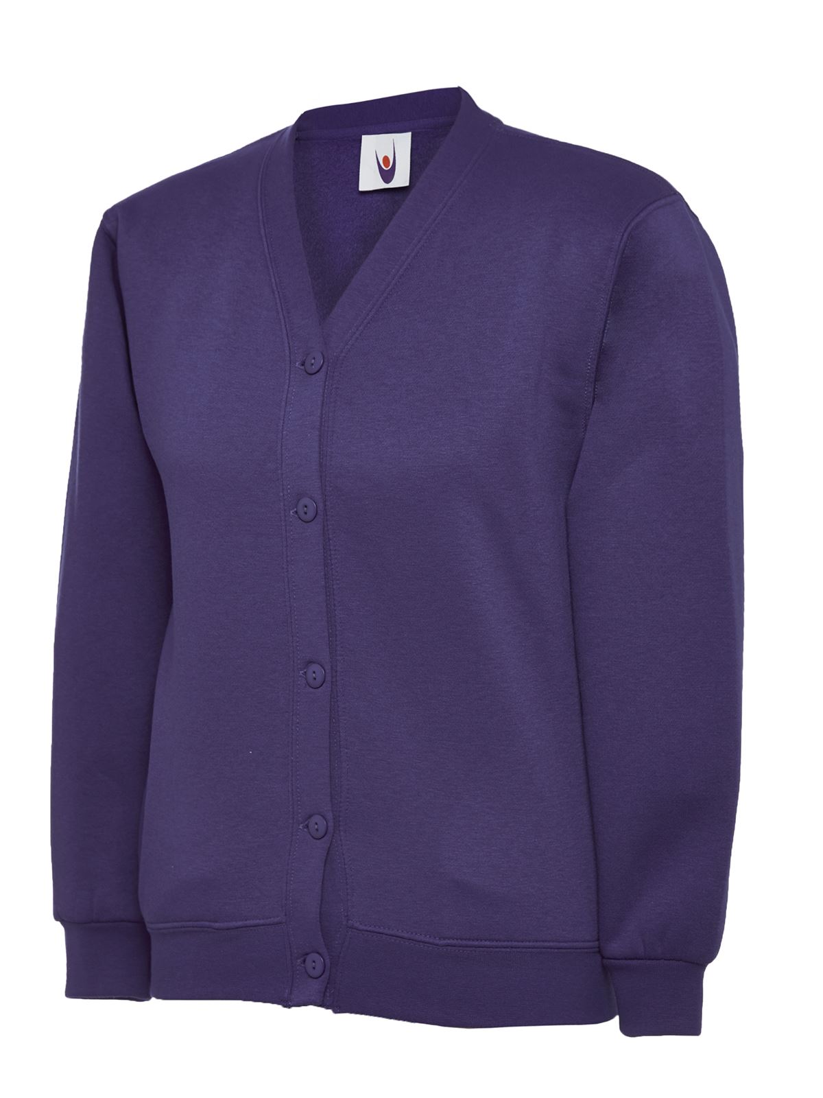 Uneek Clothing - Cardigan Enfant 50% Polyester 50% Coton - Violet - Taille 7/8