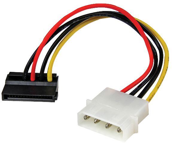 STARTECH Adaptador de alimentación Molex LP4 a SATA hembra, 0.15m, Angular
