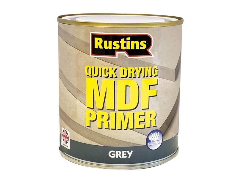 Rustins Sneldrogende MDF Primer Grijs, 500ml