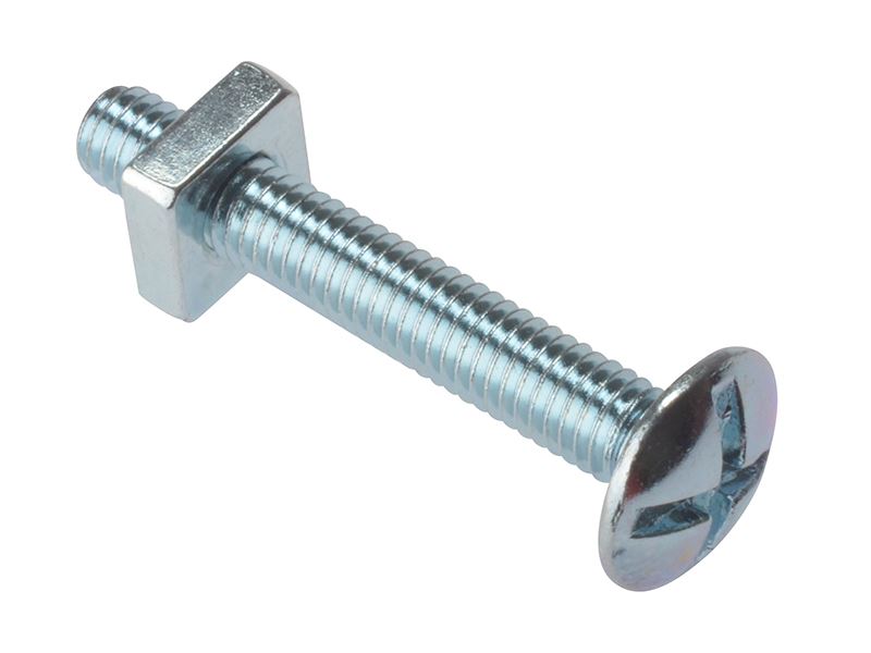 ForgeFix Roofing Bolt ZP M6 x 40mm, Pack of 25