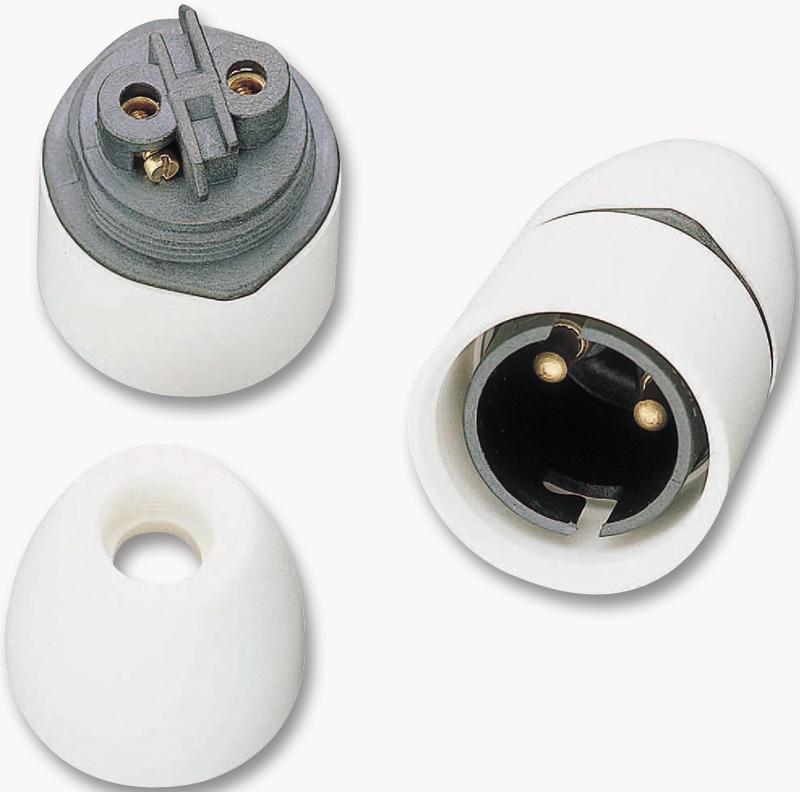 CLICK 1/2 Inch Schroefdraad Lamphouder met Kabelbevestiging, Wit