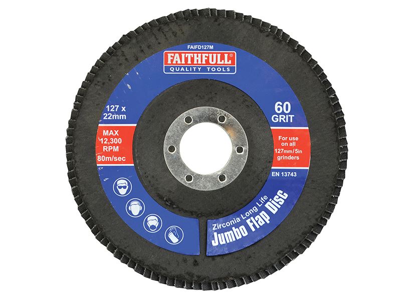 Faithfull Σκληρτικό Δίσκος Jumbo Flap 127mm Medium