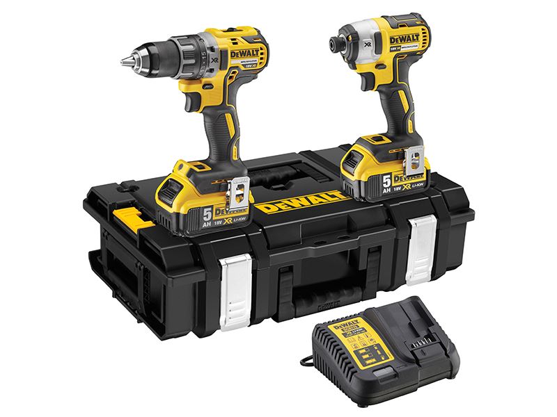 DeWALT DCK266P2 XR Pack doble sin escobillas, 18V, 2 x 5.0Ah Li-ion