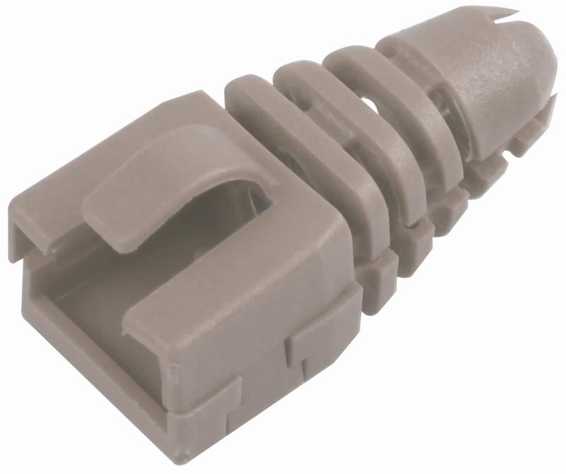 ENCITECH RJ45 Strain Relief Boot, Light Grey, 10 Pack