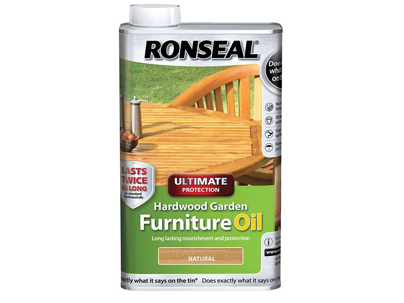 Ronseal Hardhouten Meubelolie voor Buiten, Heldere Afwerking, 500ml