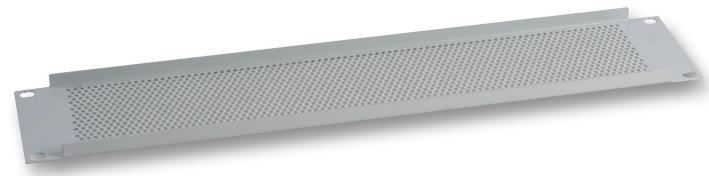 PENN ELCOM Grey Steel 19-in 2U Vented Rack Panel