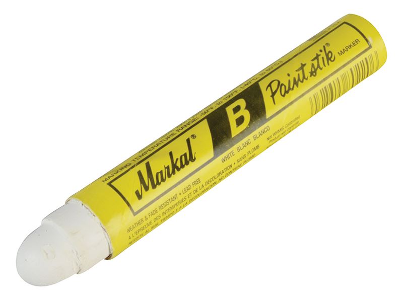Markal B Paintstik Pennarello per Superfici Fredde, Bianco