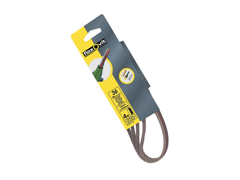 Flexovit Powerfile 砂帶 454mm x 13mm 中粗80砂 (4件裝)