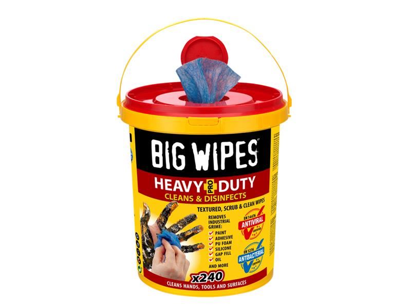 Big Wipes Heavy-Duty Pro+ Antiviral Cleaning Wipes, 240 Pack