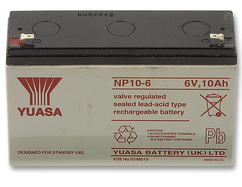YUASA NPシリーズ 6V 10Ah 密閉型鉛蓄電池