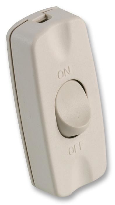 PRO ELEC Inline Switch, 2A, White, SPST
