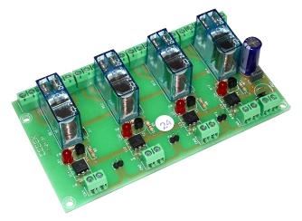 CEBEK 24V 4 Input Relay Board with 4 Single Pole Outputs