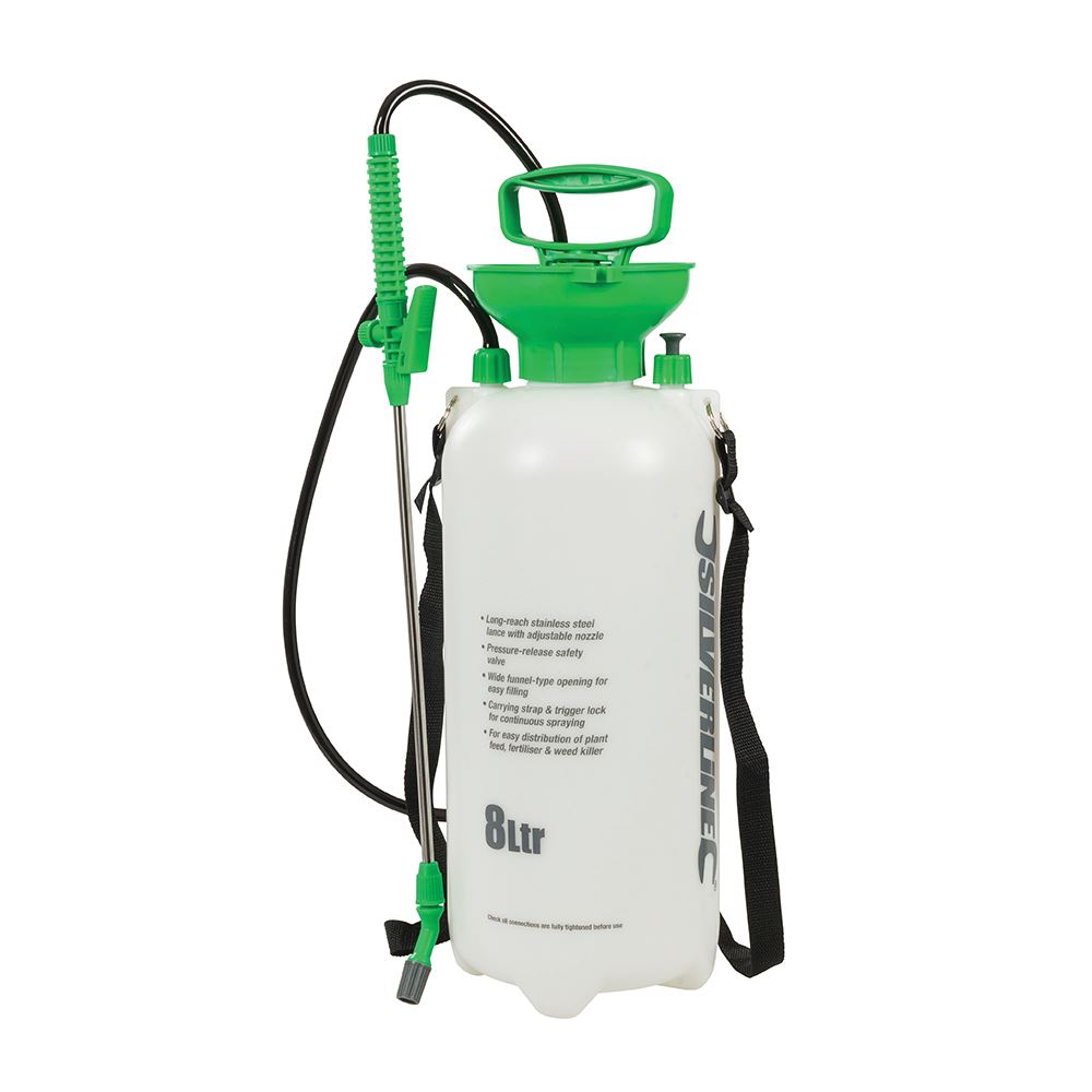 Silverline 8L Pressure Sprayer with Adjustable Nozzle