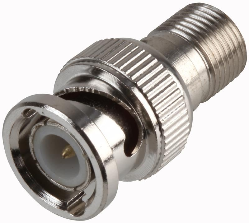 PRO SIGNAL Adaptador BNC Plug Para F Type Socket, Niquelado