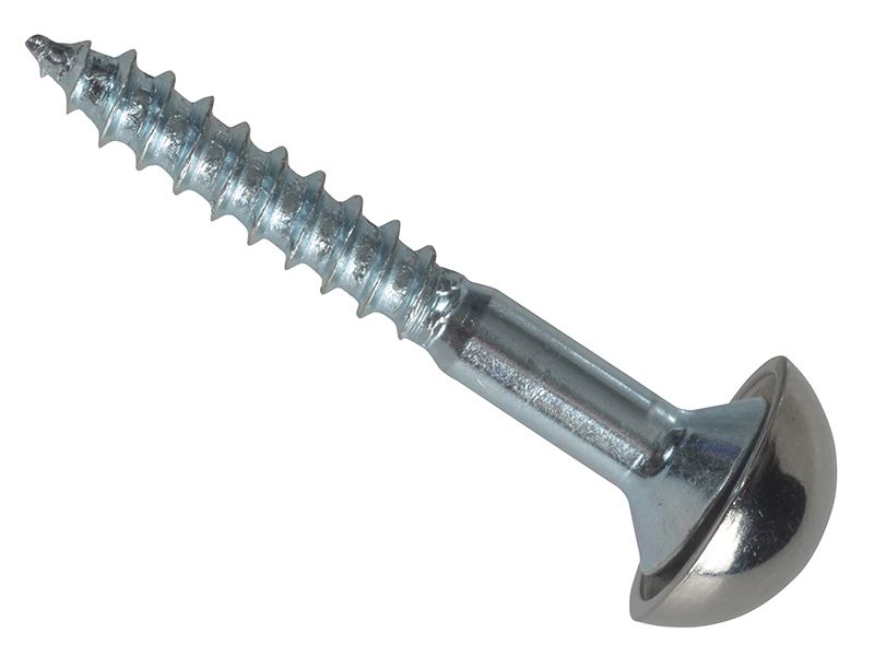 Vis miroir chromées ForgeFix, 1.1/4 po, plaquées zinc, paquet de 8