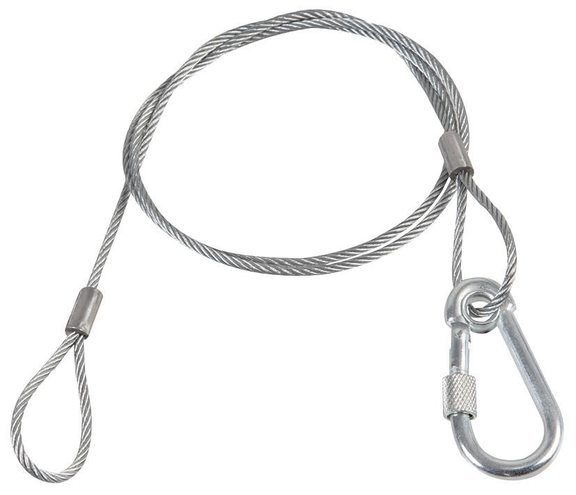 PULSE Cable de Seguridad de Acero Galvanizado, 3mm x 900mm, 25kg Carga Máxima
