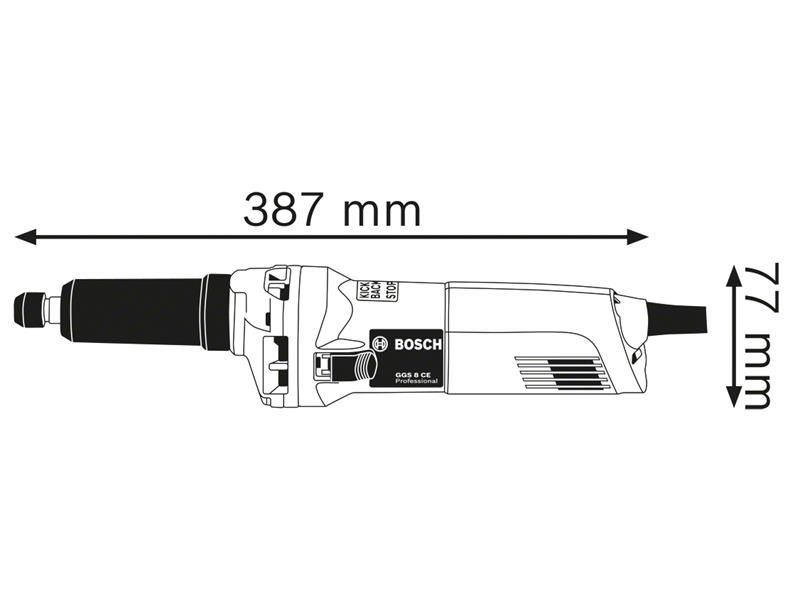 Bosch GGS 8 CE Professional Straight Grinder, 750W, 110V