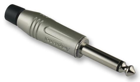 Amphenol 6.35mm Mono Jack Plug with Nickel-Plated Contacts
