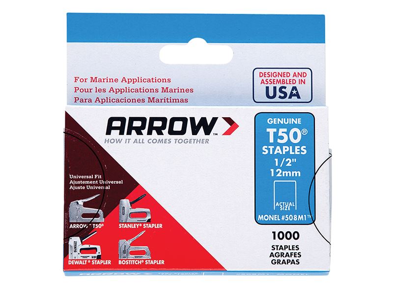 Arrow T50M Monel Nietjes 8mm (5/16 inch), Verpakking van 1000 stuks