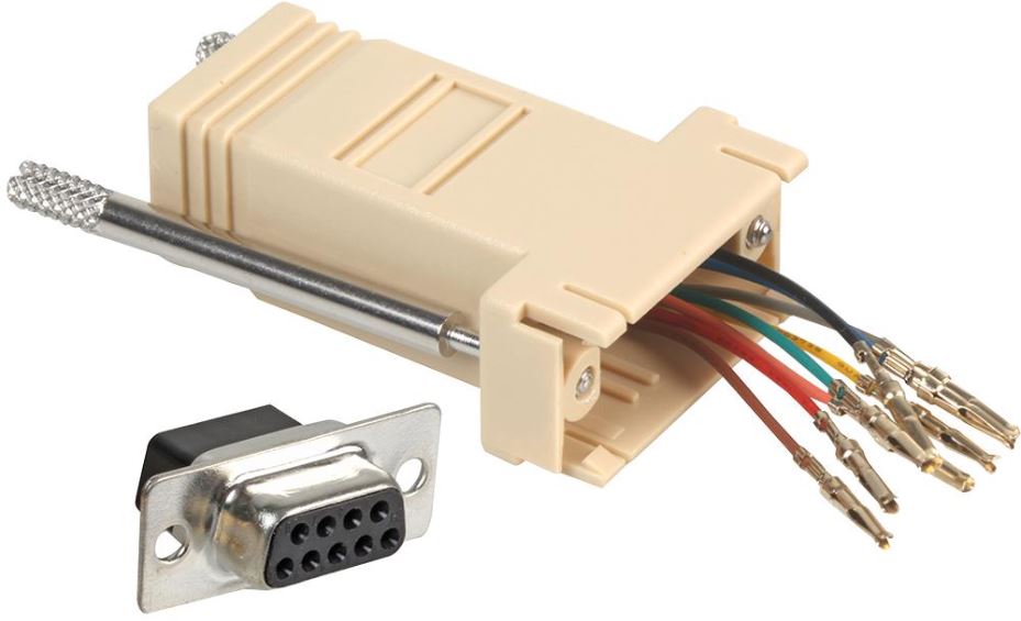 MULTICOMP - Adaptor Soket DB9 ke Soket RJ45, 8 Laluan