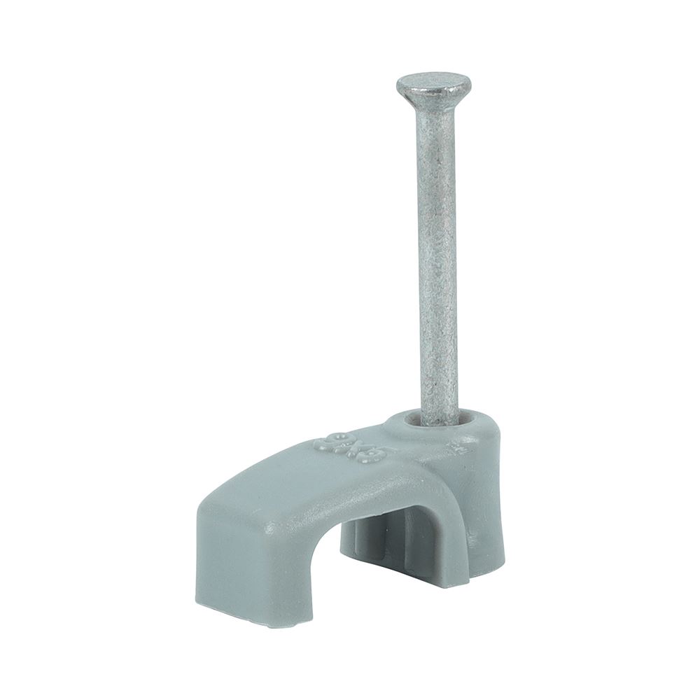 Timco Clip Grigi per Cavo Piatto Bifilare con Terra 1,5mm (Confezione da 100)
