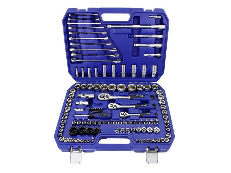 BlueSpot Tools 120-Piece Metric Socket Set (1/2in, 3/8in & 1/4in)