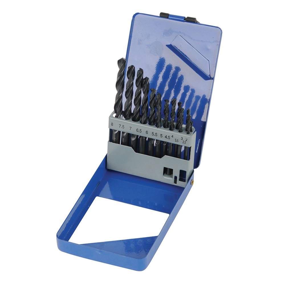 Silverline HSS-R Jobber Drill Bit Set, 13pce, 2-8mm, Steel