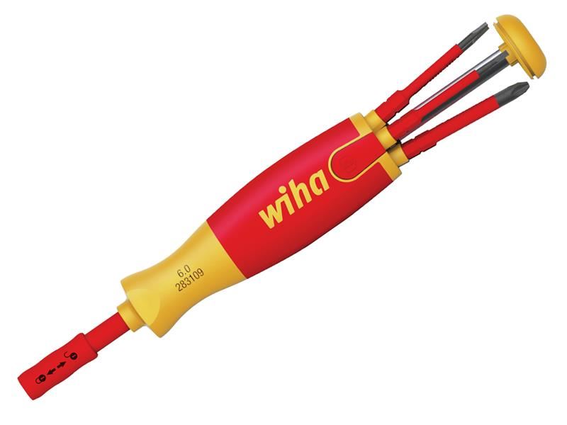 Wiha LiftUp Electric Screwdriver Set with Bit Magazine, 6-Piece