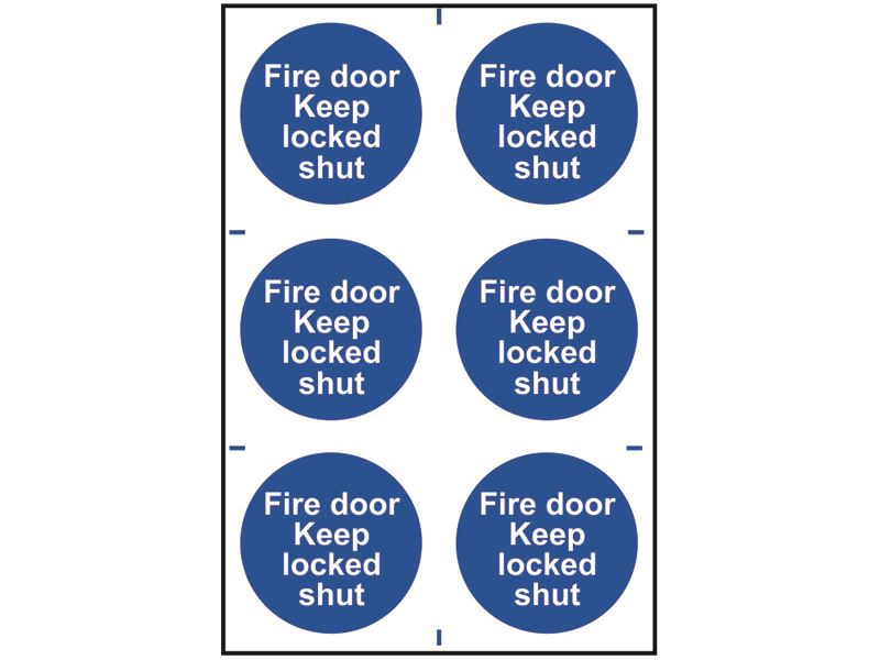 Scan Cartelli Sicurezza PVC 'Tenere Chiuso' per Porte Antincendio, 100 x 100mm,