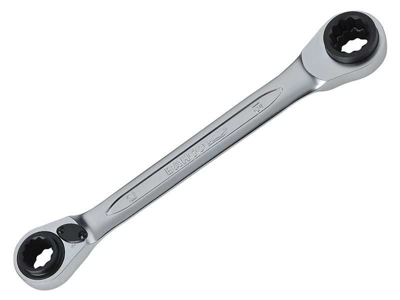Bahco S4RM Reversible Ratchet Spanner Set 12-15mm