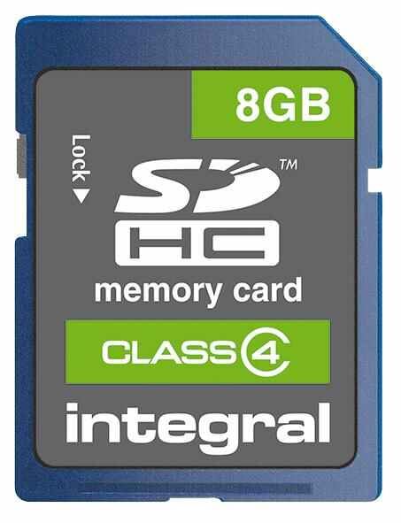 Integral 8GB Class 4 SDHC Geheugenkaart