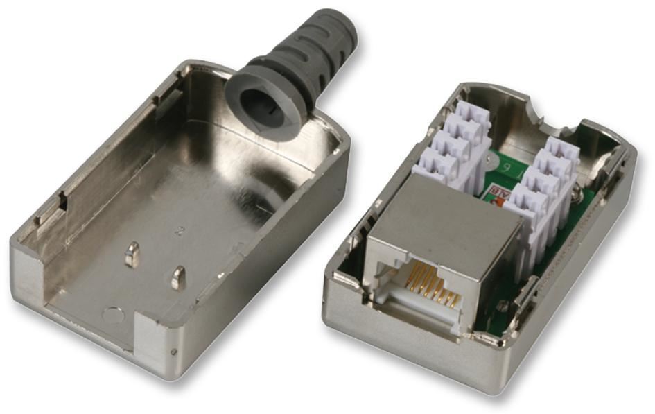 TUK Presa RJ45 InLine Schermata Cat6, Argento