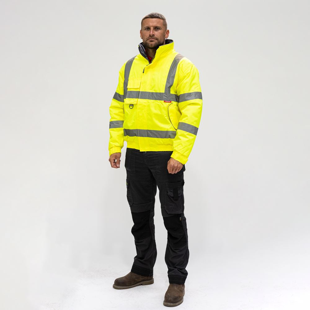 Timco - Hochsichtbare Bomberjacke - Gelb (Größe XXXX Large - 1 Stück)