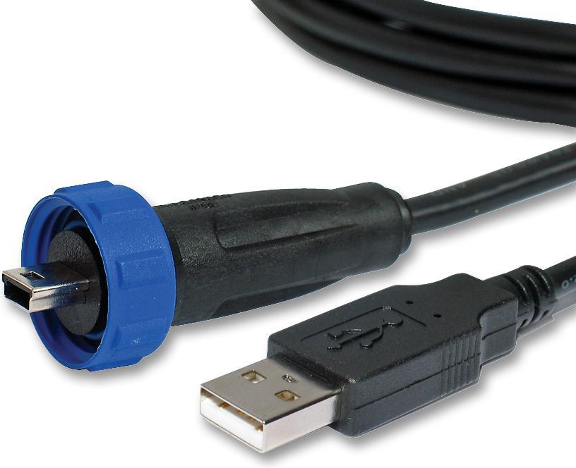 BULGIN Cable USB A a Mini USB B Estándar, 2m, Negro