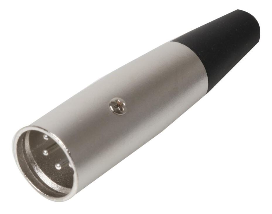 PRO SIGNAL XLR Plug, 4-Pole, Nickel-Plated