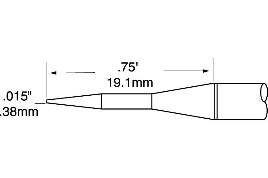 OKI METCAL 0.4mm Conical Tweezer Cartridges (Pair)