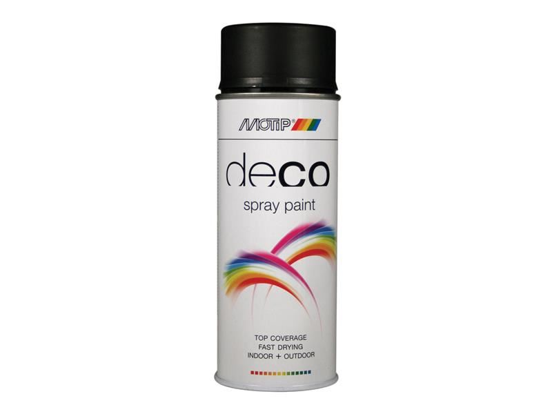 MOTIP Deco Spray Paint Matt - RAL 9005 Deep Black 400ml
