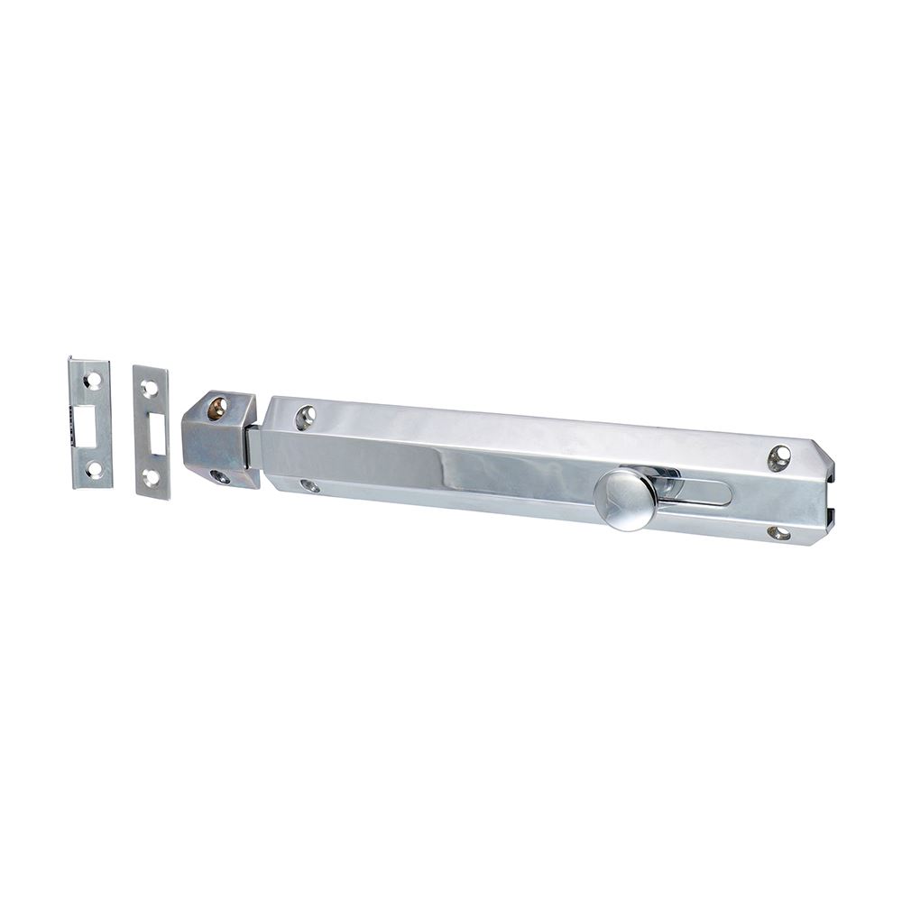 Pêne plat architectural Timco, laiton, finition chrome poli, 210mm