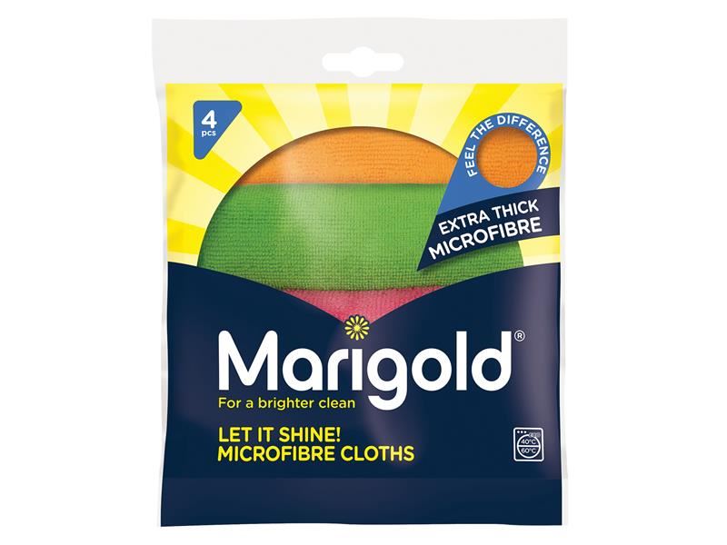 Chiffons microfibres Marigold Let It Shine - Paquet de 4