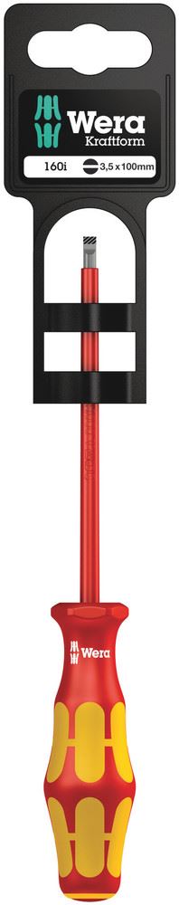 Wera 160 i SB VDE Insulated Screwdriver, 0.6 x 3.5 x 100mm