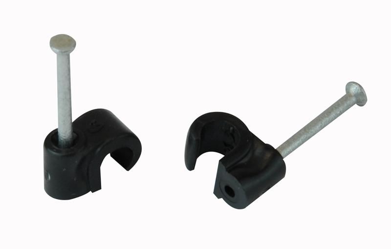 UNIFIX Attaches pour câbles ronds 6mm, Noir, Pack de 100