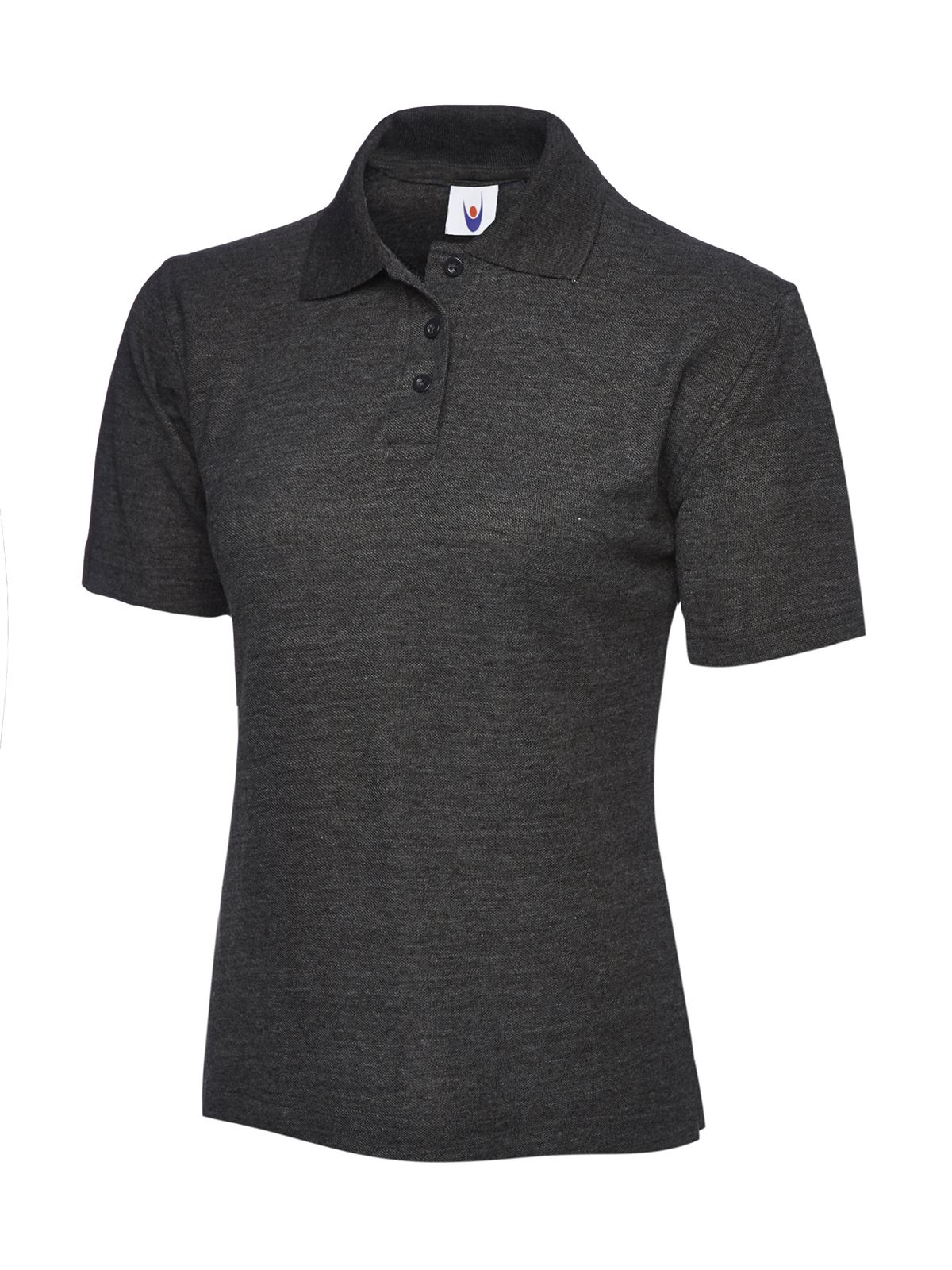 Polo classique pour femme Uneek - 50% polyester 50% coton - Charbon - Taille M