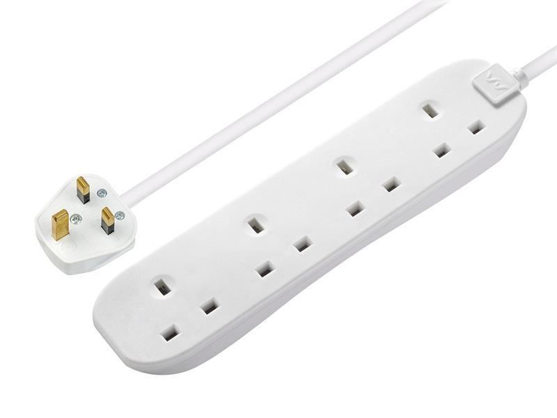 Masterplug 萬用插座 4位 13A 白色 2米