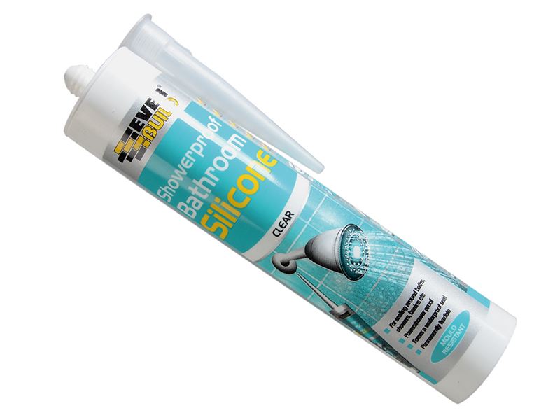 Everbuild Sika Showerproof Bathroom Silicone, Translucent, 280ml